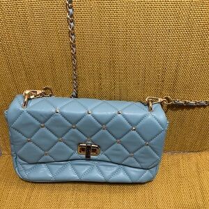 Badgley Mischka New Blue Quilted Women's Crossbody Bag